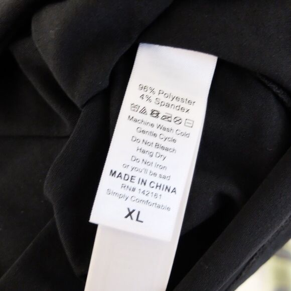 LuLaRoe Hudson Black Long Sleeve Graphic Shirt Size XL NWT - Picture 7 of 9